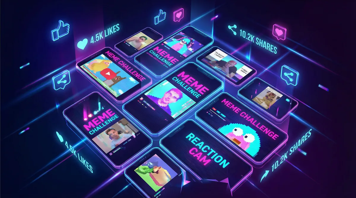 秘密导航平台 热梗挑战活动 - 用户二次创作展示